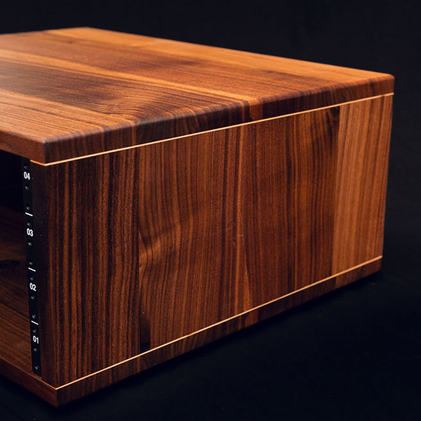 Black Walnut Audio Rack